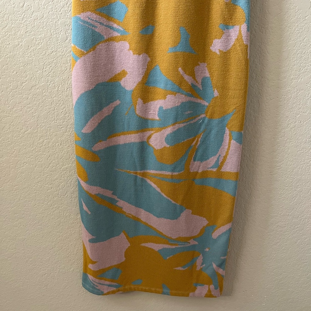 Zara Women’s Jacquard Knit Polo Midi Dress Size S Pink Blue Orange - Picture 10 of 12